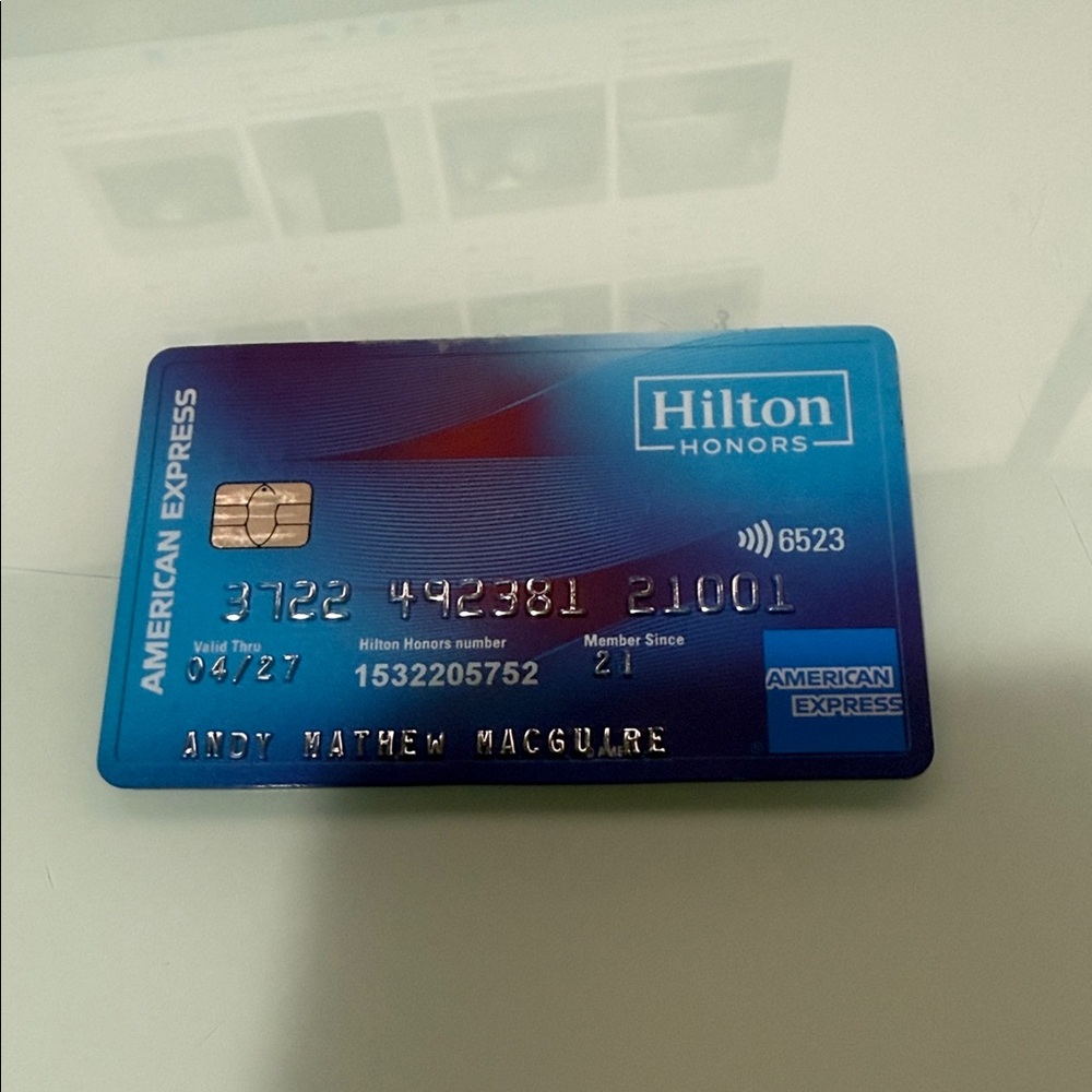 American Express Hilton Credit card Expirwd